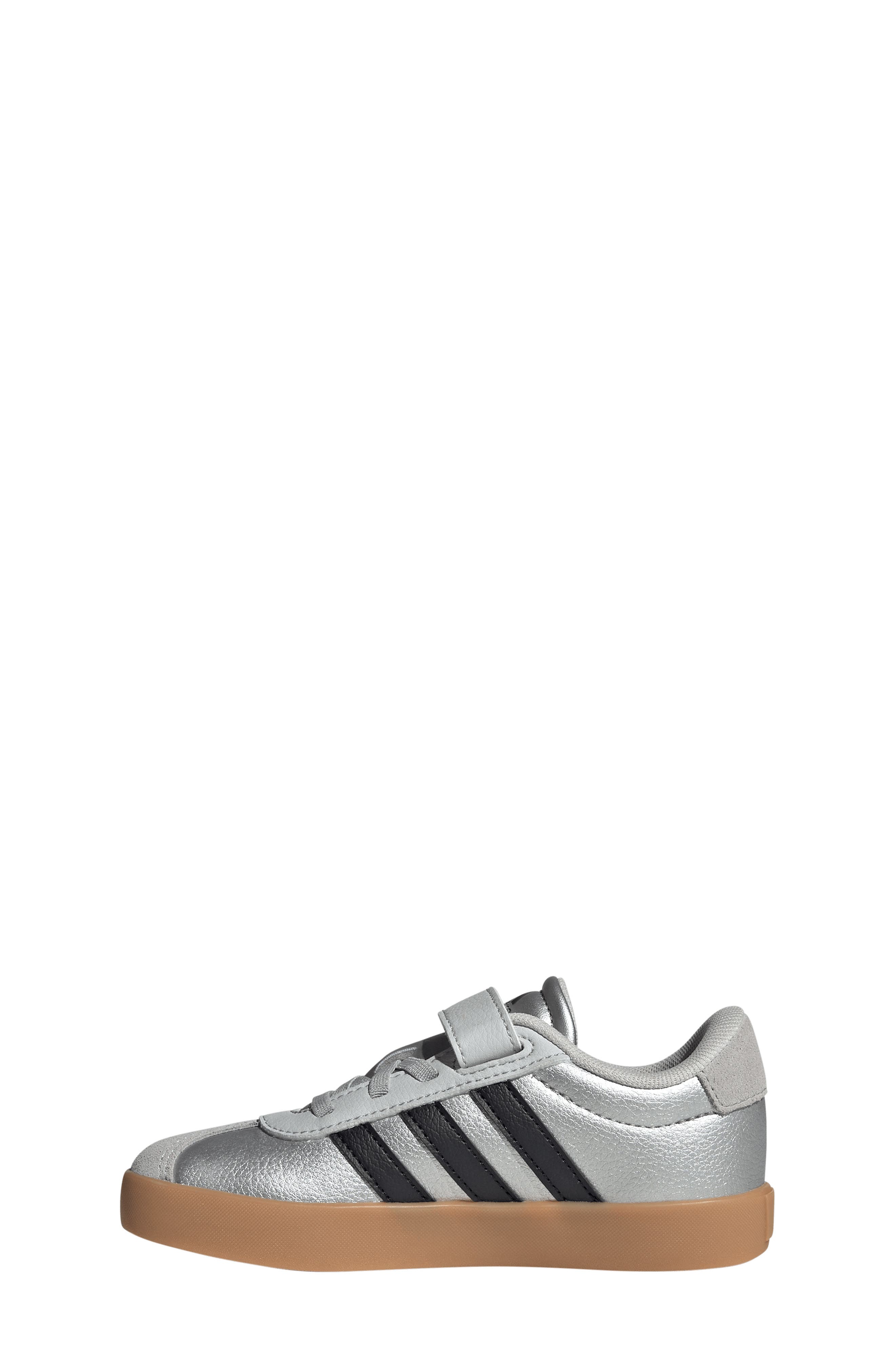adidas Kids' VL Court 3.0 Sneaker, Alternate, color, Silver / Core Black/ Grey