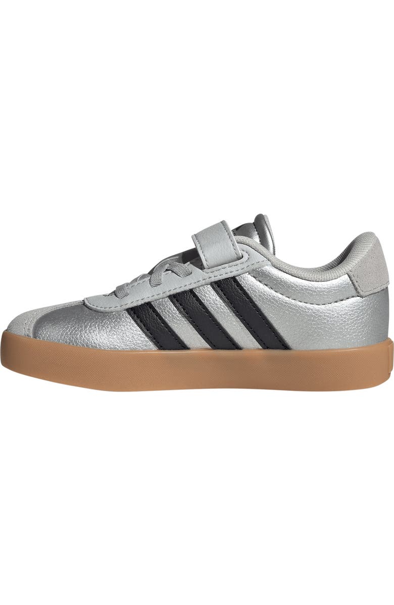 adidas Kids' VL Court 3.0 Sneaker, Alternate, color, Silver / Core Black/ Grey