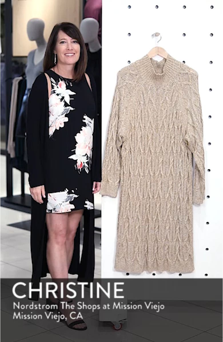 Cable Knit Sweater Dress, sales video thumbnail