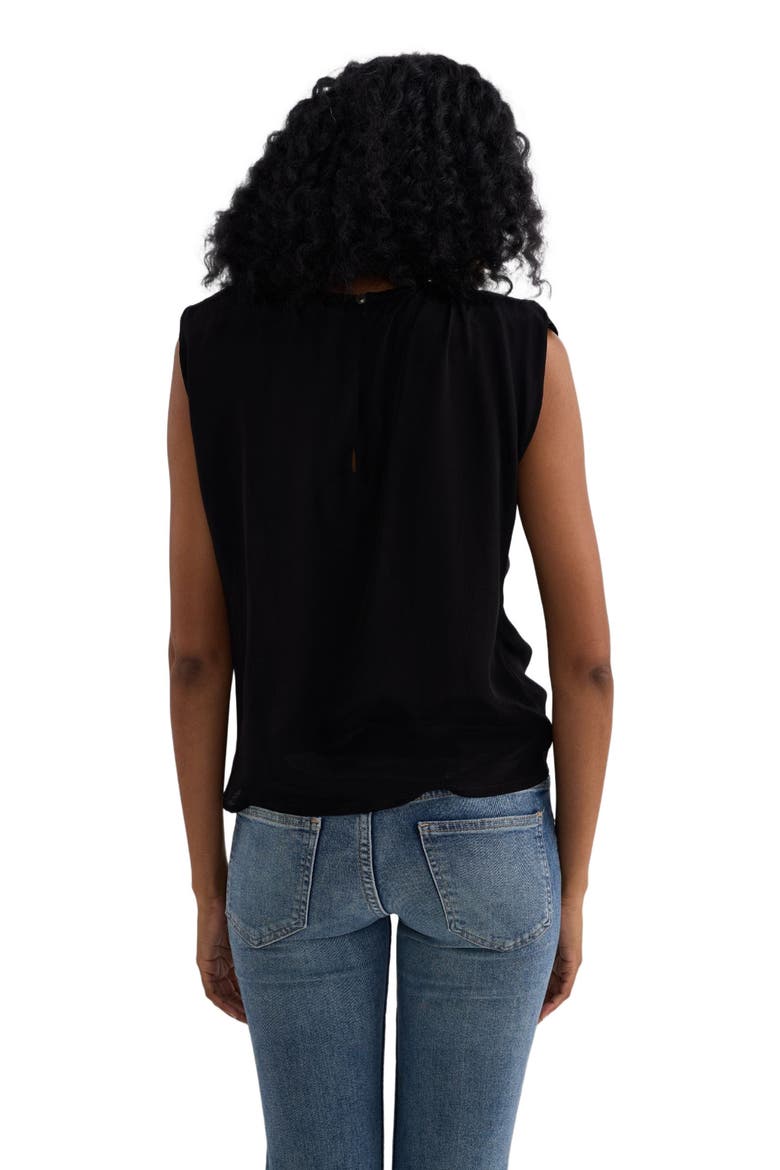 The Knot-so-Basic Top in Black, Alternate, color, Black