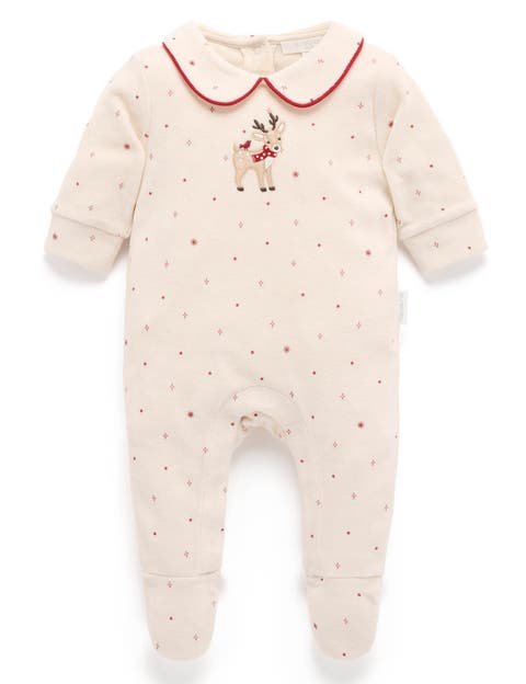 Gender Inclusive Velour Christmas Footie