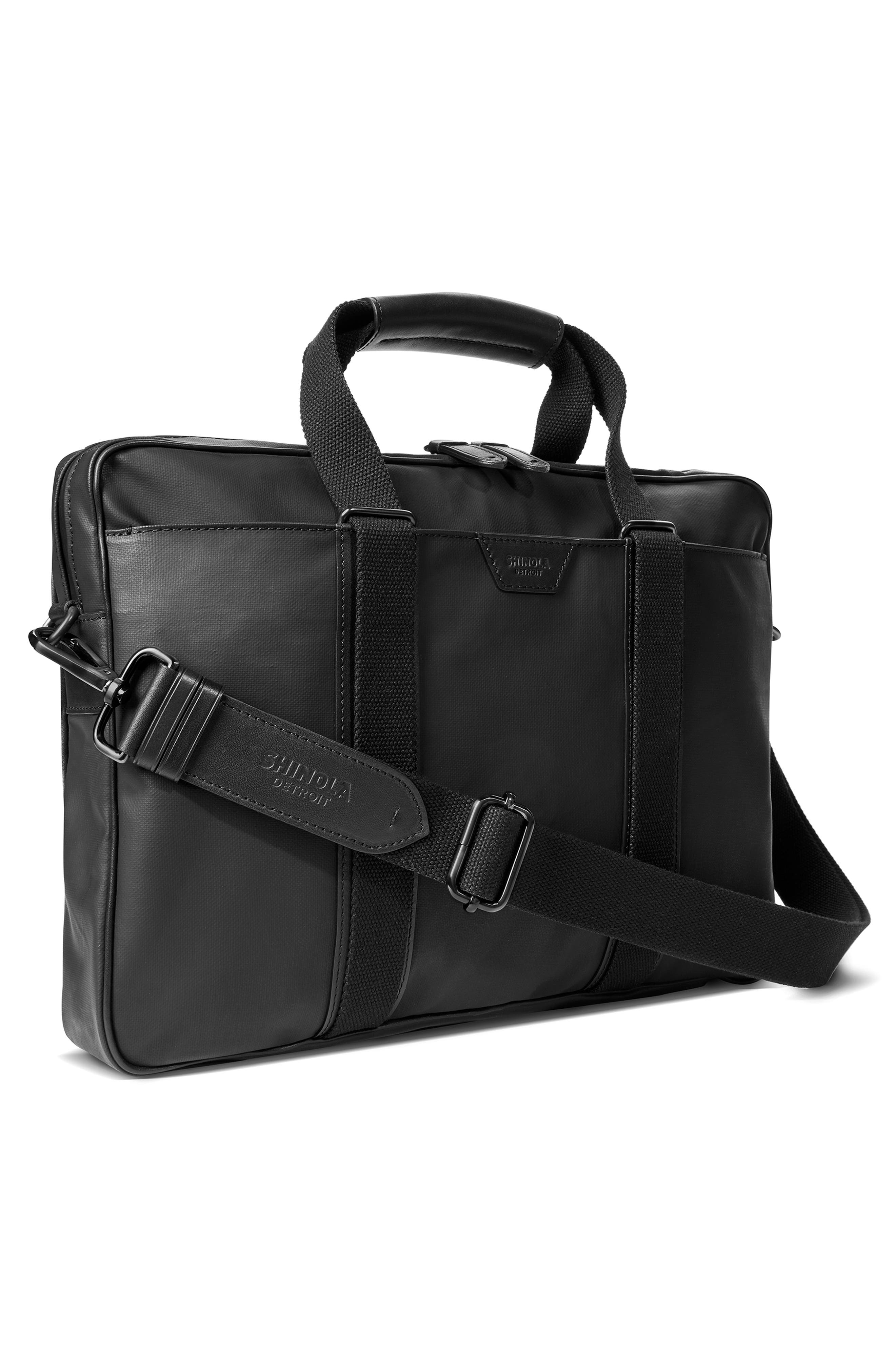 Shinola Brakeman Coated Canvas & Leather Briefcase, Alternate, color, 