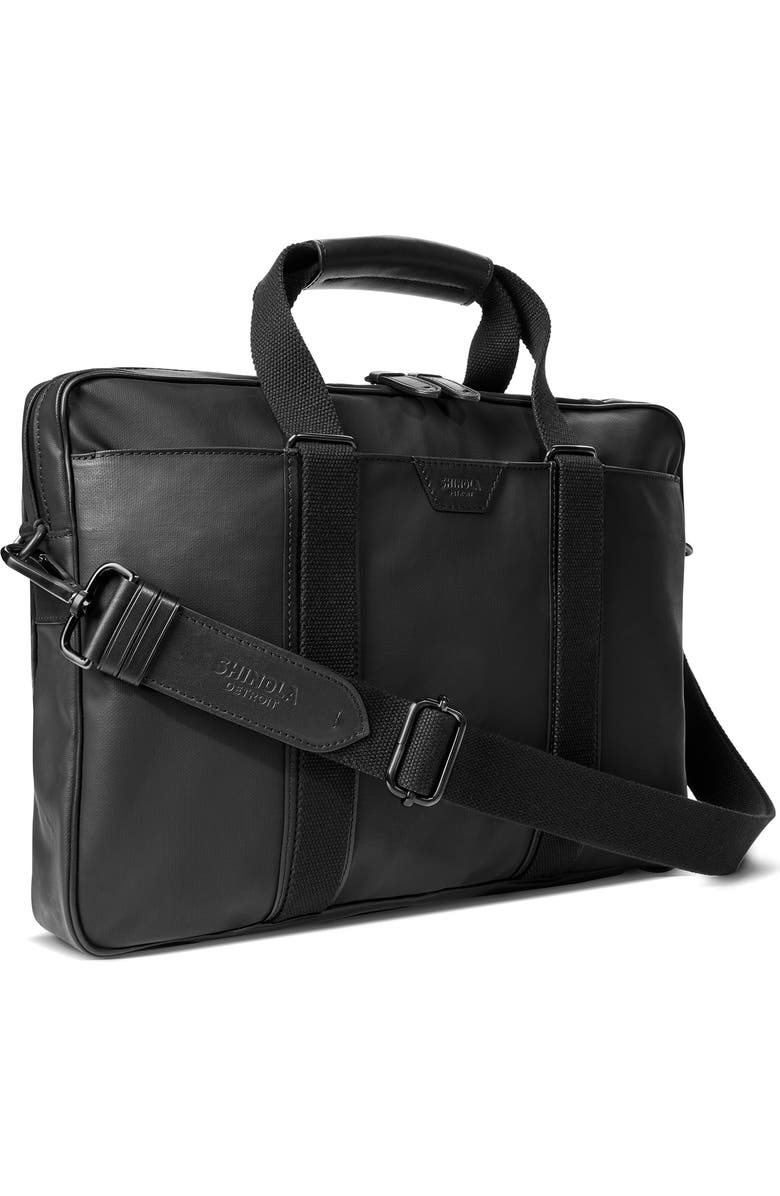 Shinola Brakeman Coated Canvas & Leather Briefcase, Alternate, color,