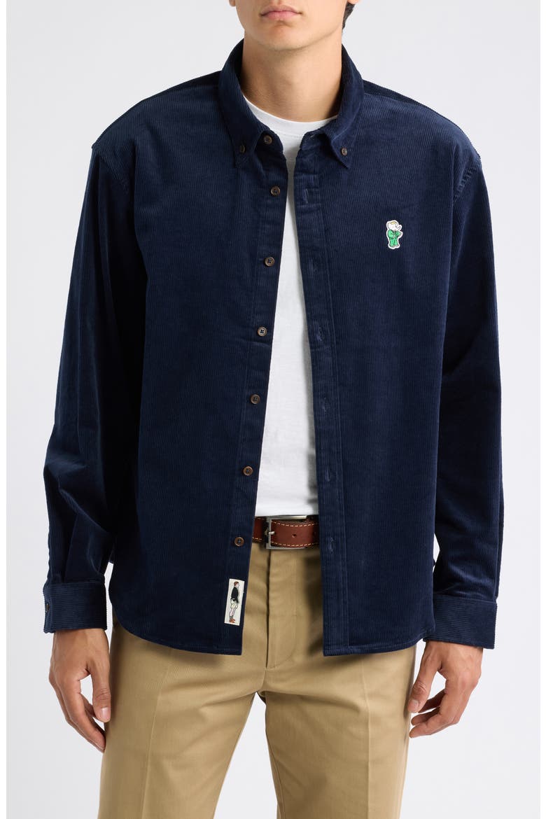 Franklin Relaxed Babar Corduroy Shirt, Main, color, NAVY
