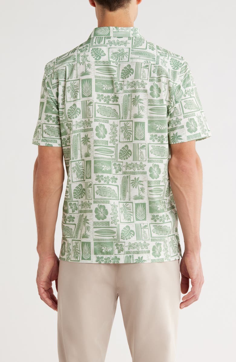 Tommy Bahama Bahama Coast Island Stamp IslandZone<sup>®</sup> Button-Up Shirt, Alternate, color, Spruce Frost