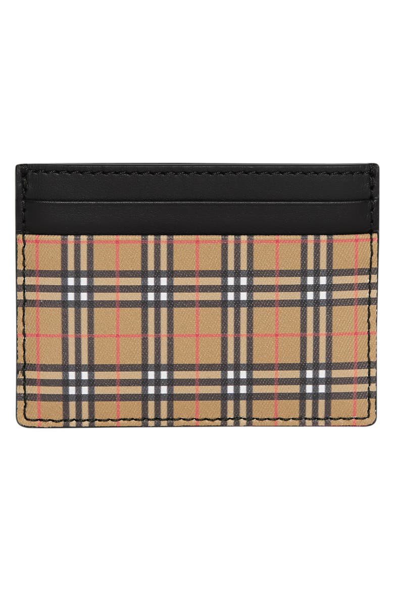 Sandom Check Card Case, Alternate, color, ANTIQUE YELLOW/ BLACK