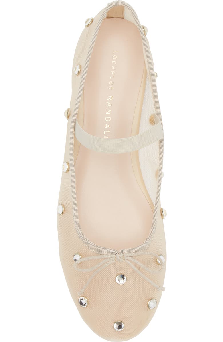 Loeffler Randall Leonie Crystal Embellished Ballet Flat, Alternate, color, Cream/ Crystal