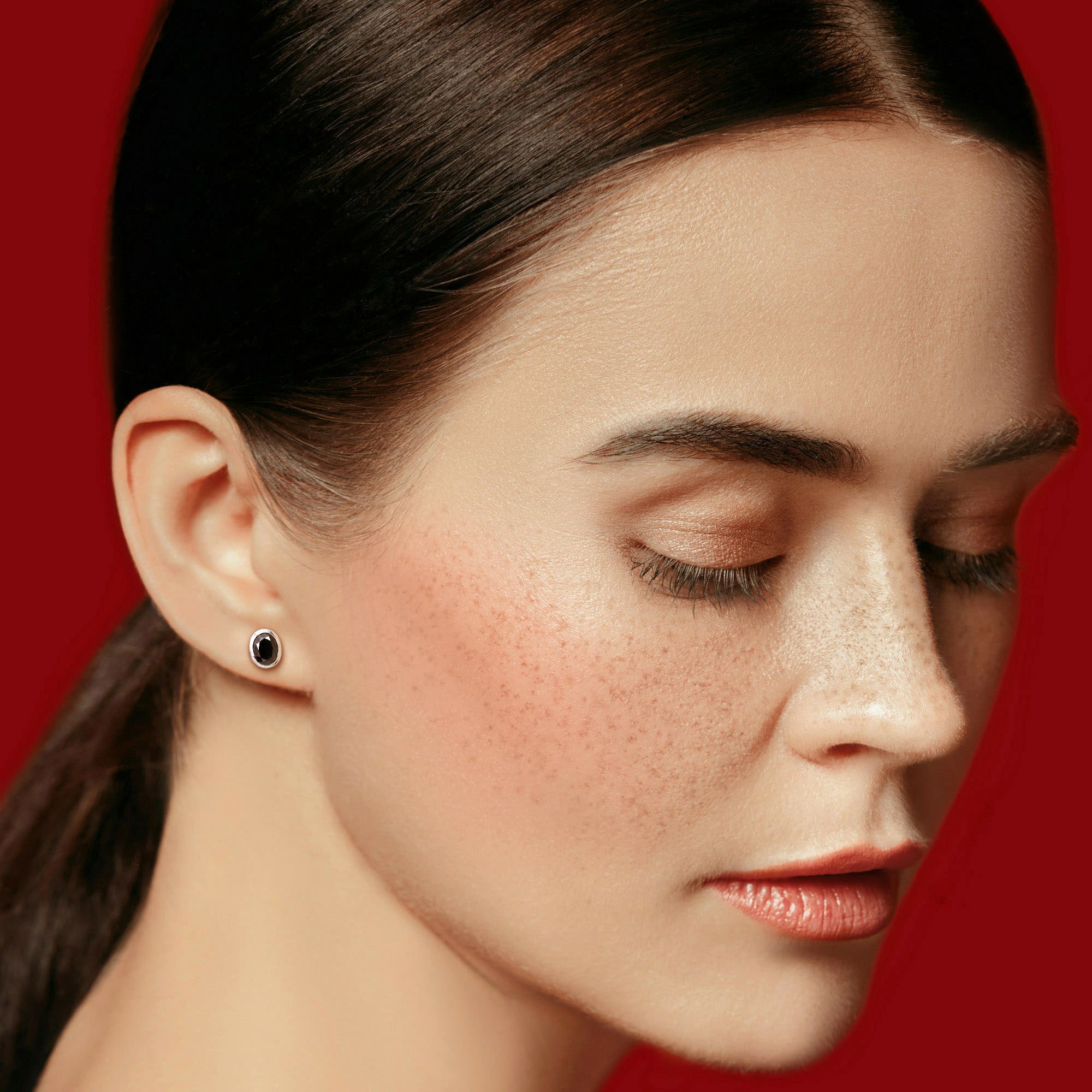 Julianna B. 2 CTW Black Diamond Oval Stud Earrings 14k (Women) | Nordstrom