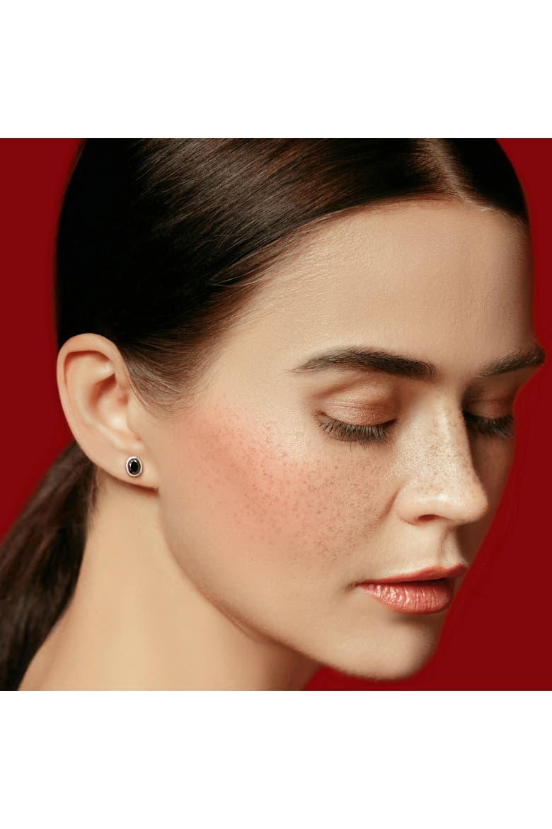 2 CTW Black Diamond Oval Stud Earrings 14k, Alternate, color, Diamond