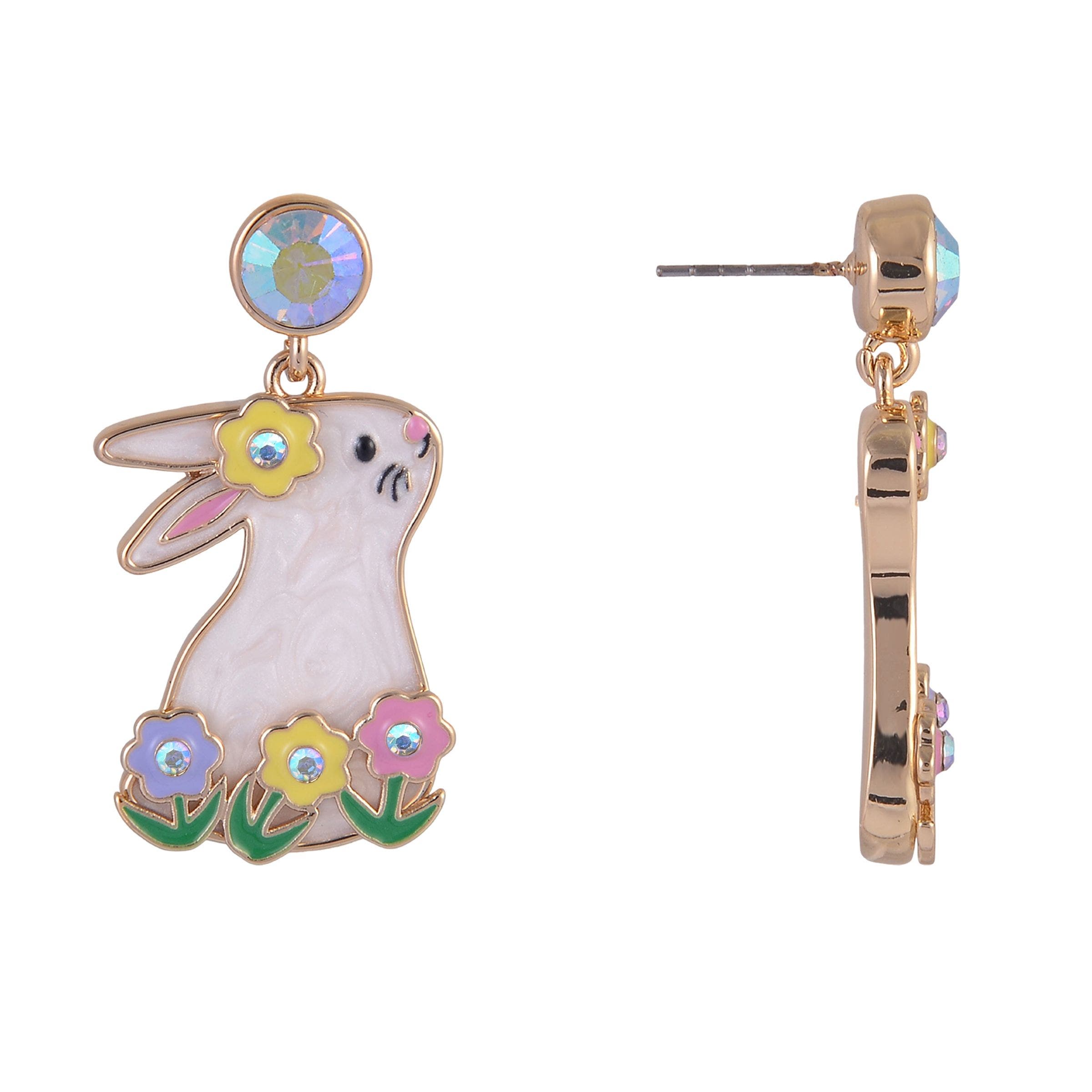 Hallmark Easter Bunny and Flower Earrings (Women) | Nordstrom