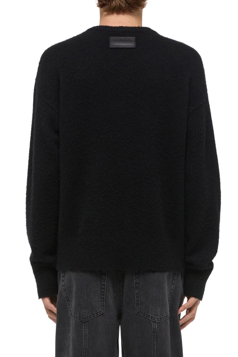 Brushed Wool & Cashmere Sweater, Alternate, color, BLACK