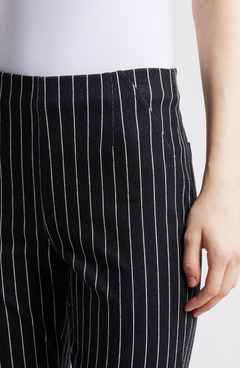 NIC+ZOE Railroad Stripe Bootcut Jeans, Alternate, color, Black Multi