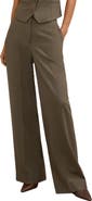 Reiss Solene Wool Blend Wide Leg Pants