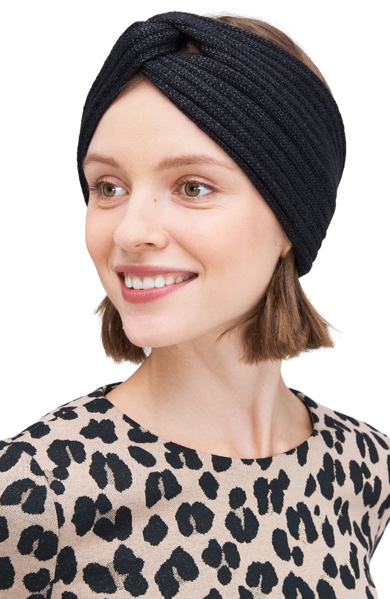 Kate Spade Metallic Knot Knit Headbands Bundle Kate Spade Headband French Cream Metallic Bow Wool Blend  main image 4