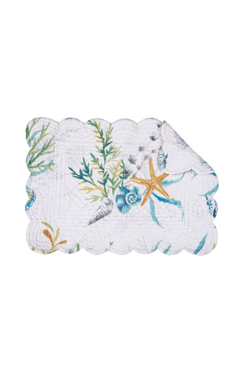 C&F Home Marlowe Sound Placemats, Set of 6, Alternate, color, White