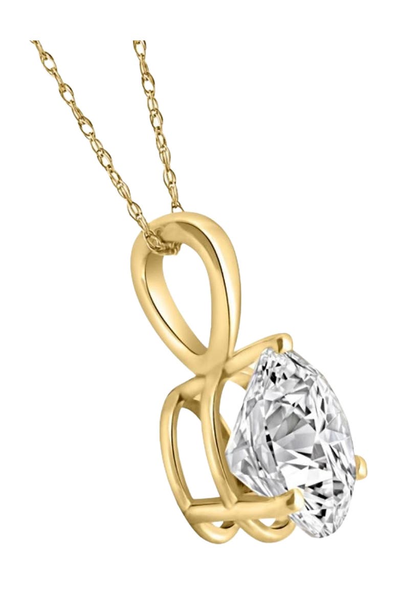 Bliss Diamond 3.10Ct Round Solitaire 3-Prong Certified Diamond Pendant Gold H/VS1 Lab Grown, Alternate, color, 14K Yellow Gold
