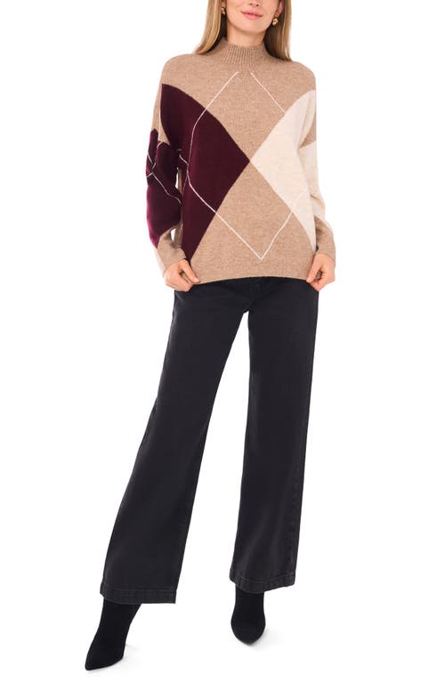 Halogen ® Argyle Mock Neck Sweater In Multi
