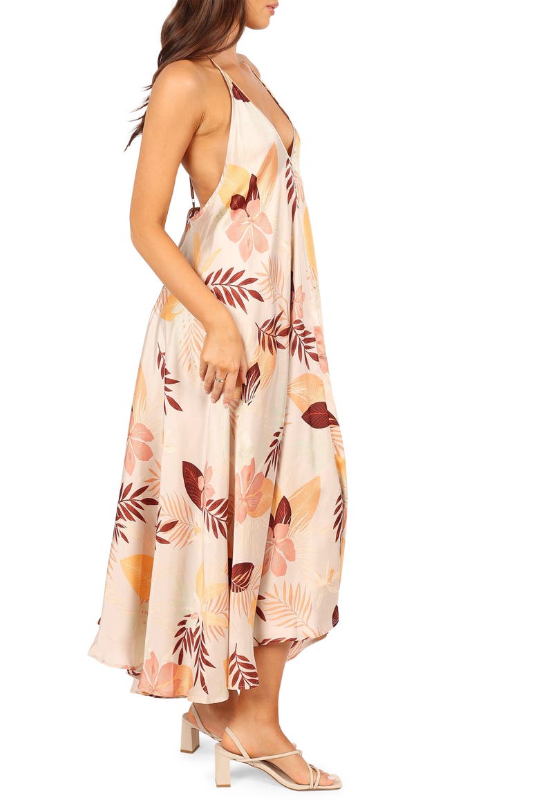 Rita Tropical Print Asymmetric Dress, Alternate, color, IVORY MULTI
