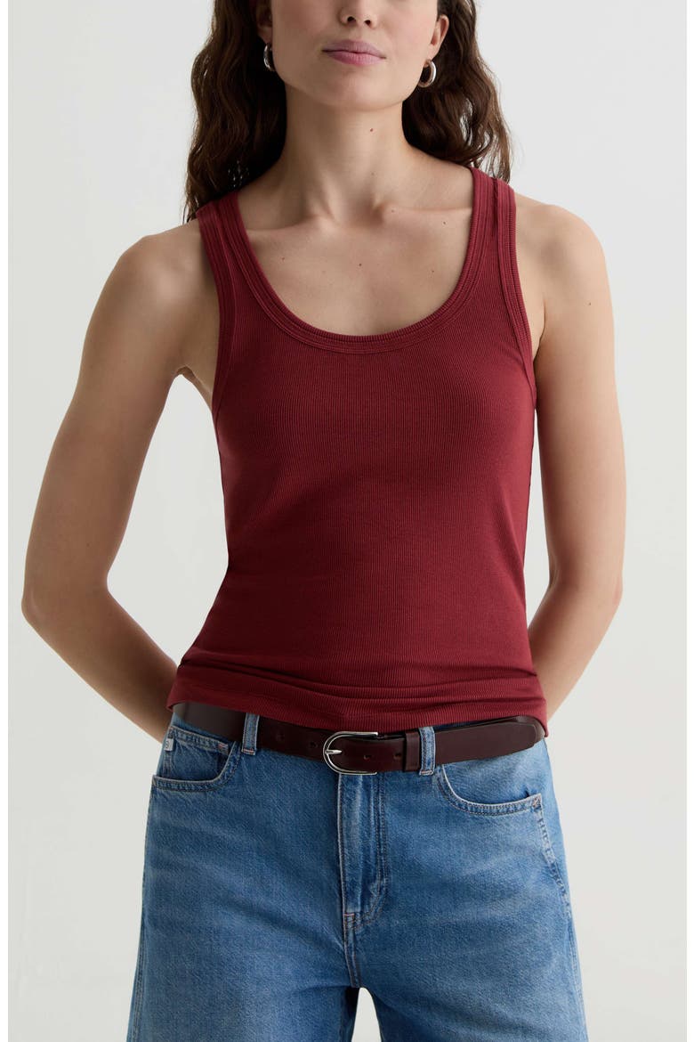 Ashley Scoop Neck Tank, Main, color, ADOBE CLAY