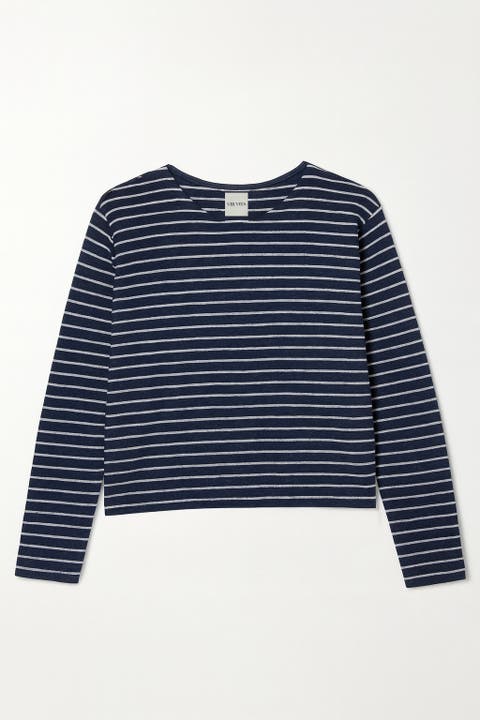Camille Linen Striped Top