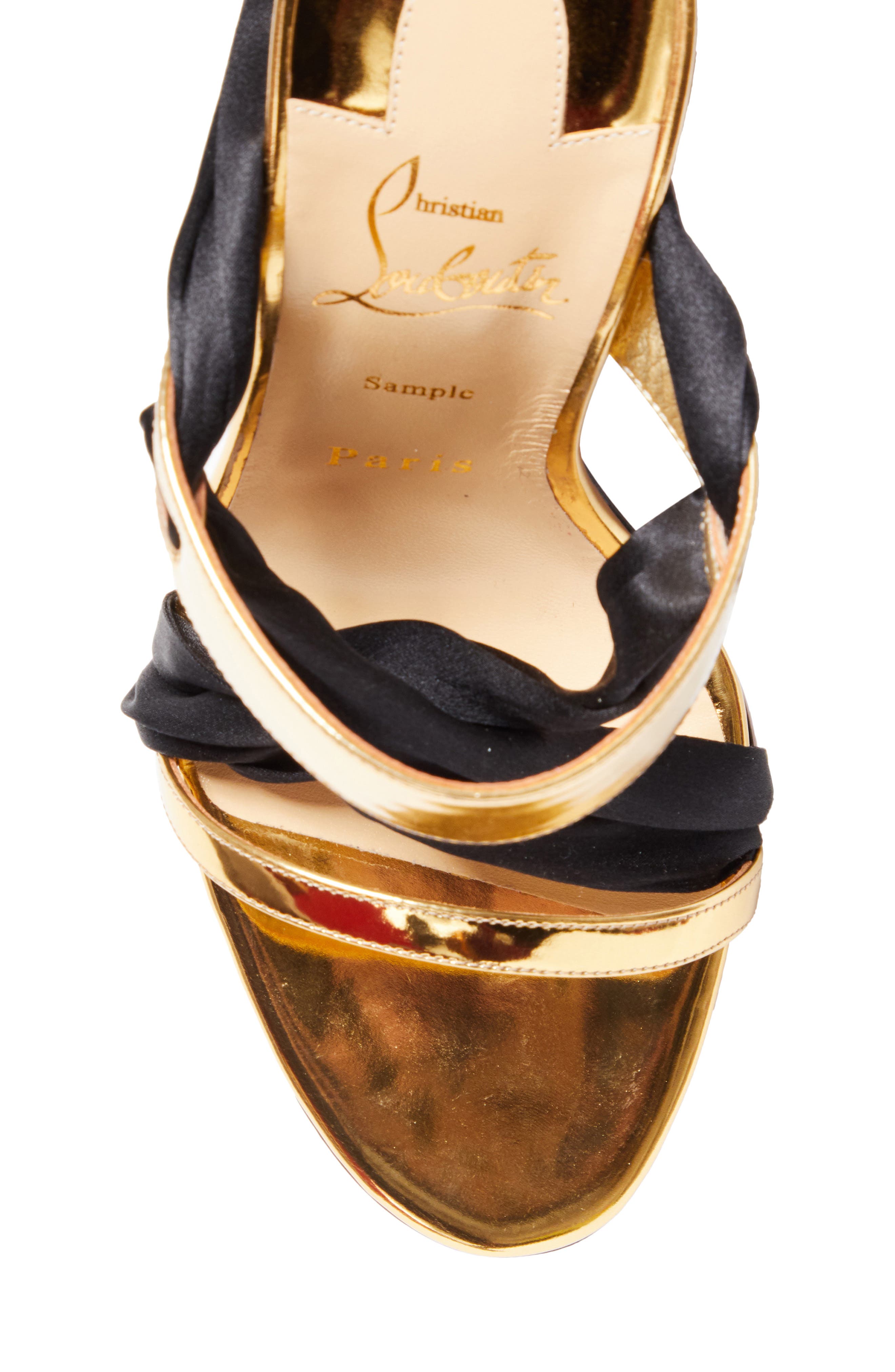 Christian Louboutin Foulard Cheville Tie Up Sandal, Alternate, color, 