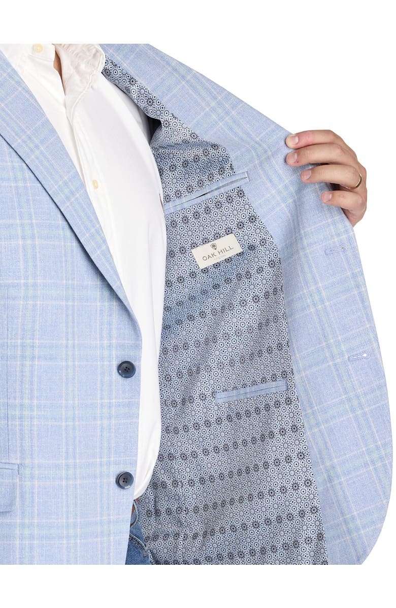 Oak Hill by DXL Big & Tall  Windowpane Sport Coat, Alternate, color, Blue