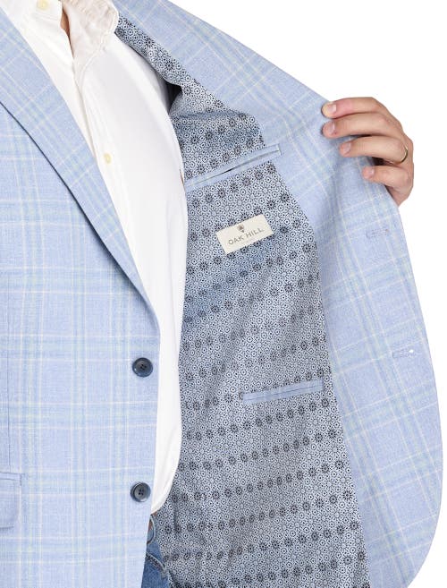 Oak Hill By Dxl Big & Tall Windowpane Sport Coat In Blue