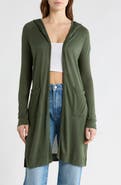 GO COUTURE Hooded Sweater Cardigan