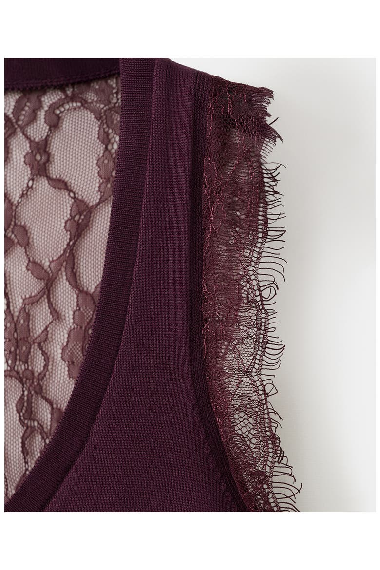 Lace Back Sweater Tank, Alternate, color, PURPLE