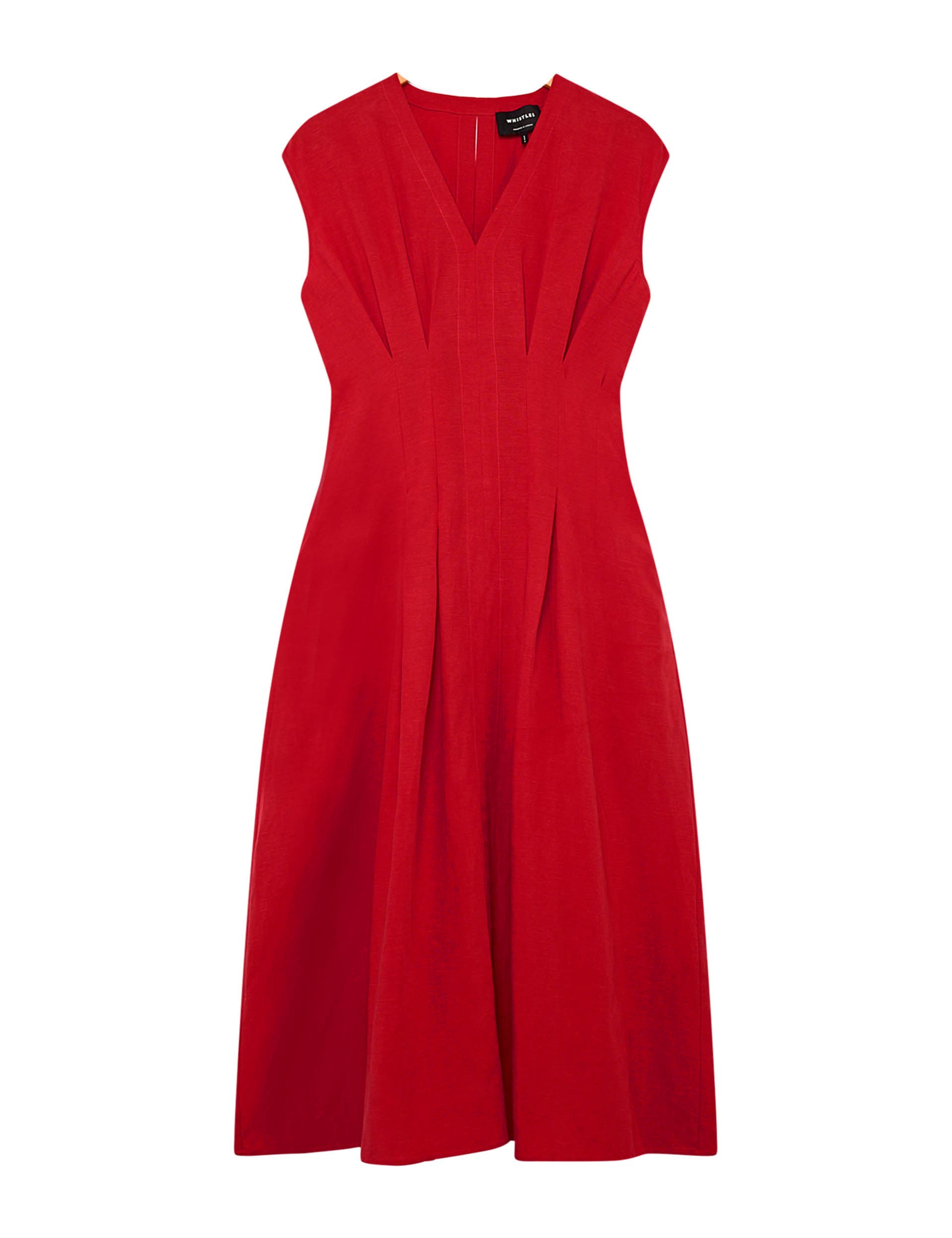 Panel Linen Blend Dress - image 2