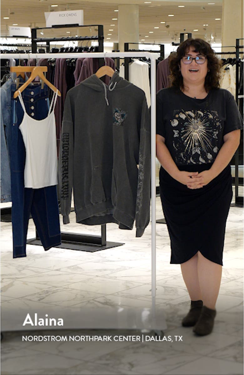 Skull Oversize Graphic Hoodie Minidress, sales video thumbnail