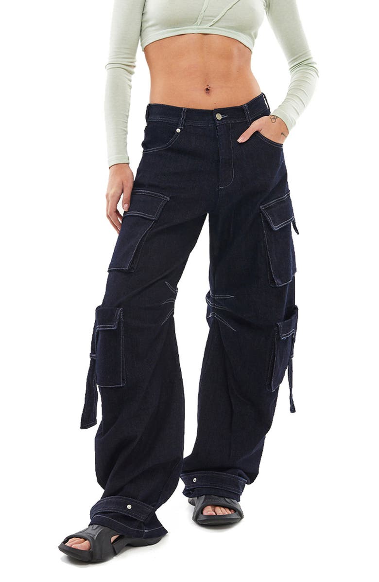 Mother of All Rae Denim Cargo Pants, Main, color, 