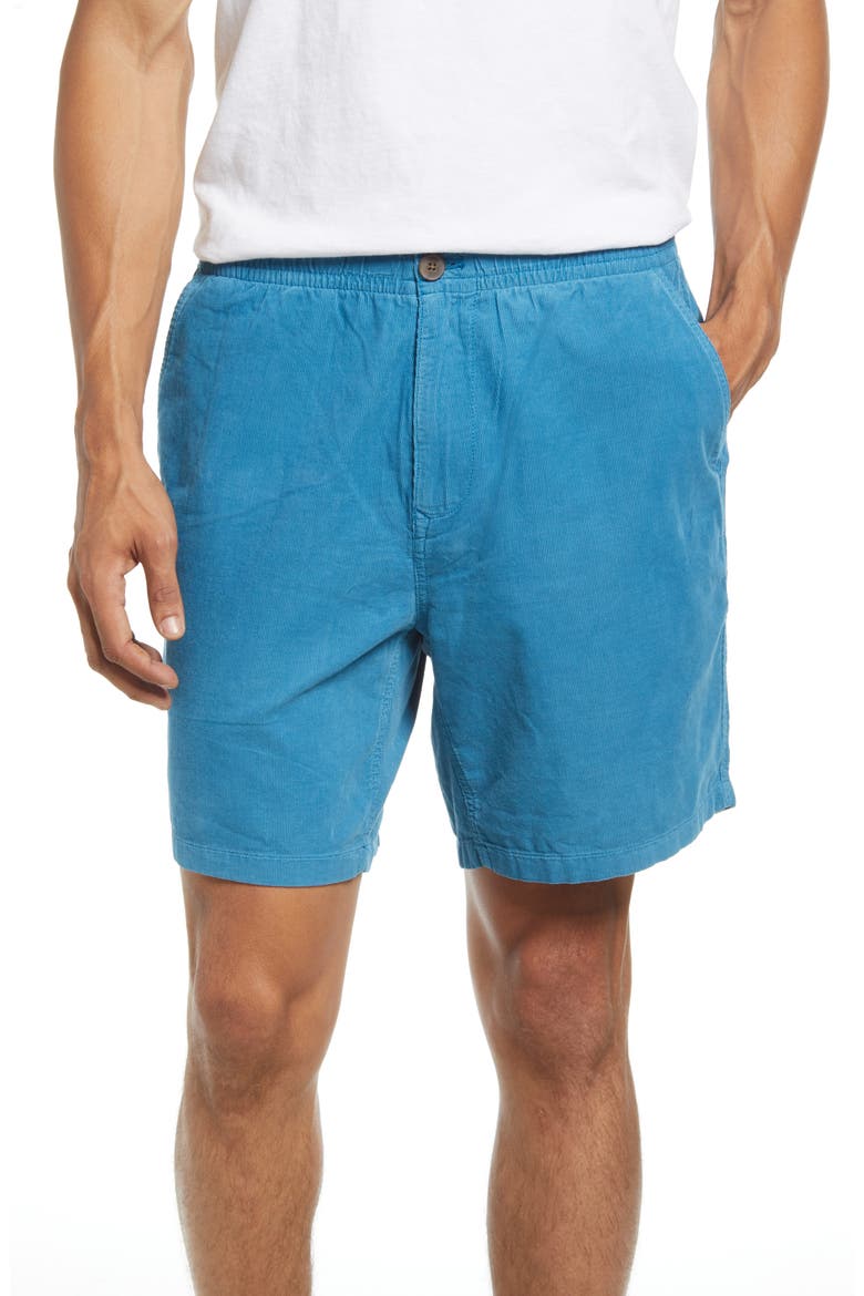 Drawstring Corduroy Club Shorts, Main, color, SODA LAKE