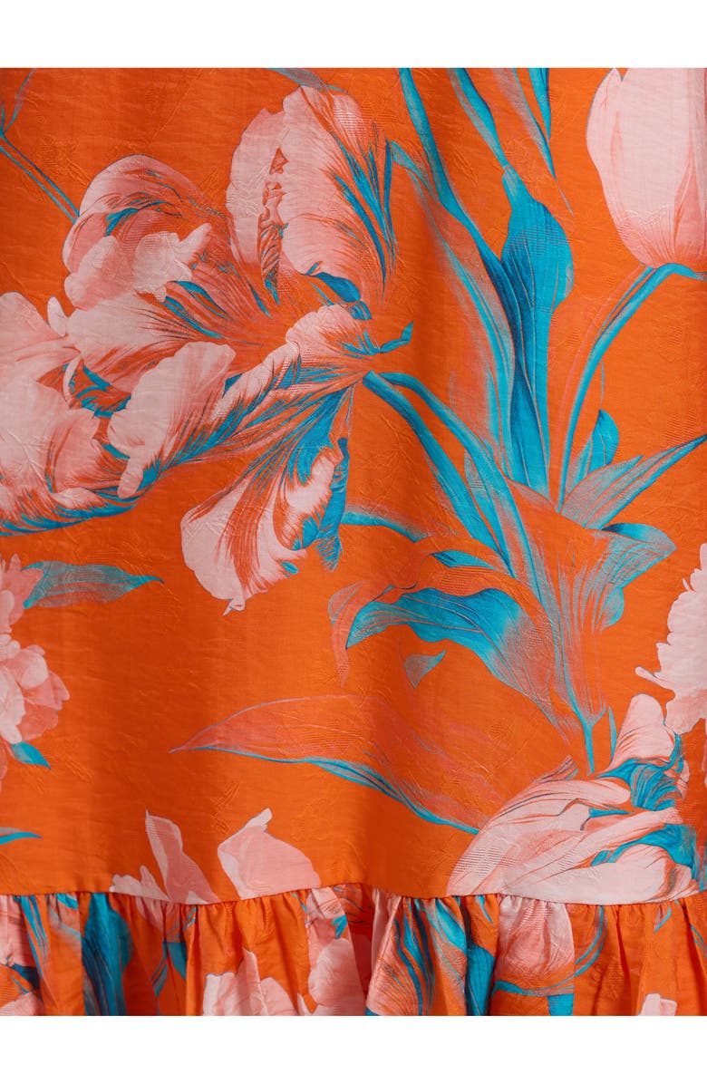 Robert Graham Lucy Floral Trapeze Dress, Alternate, color, Orange