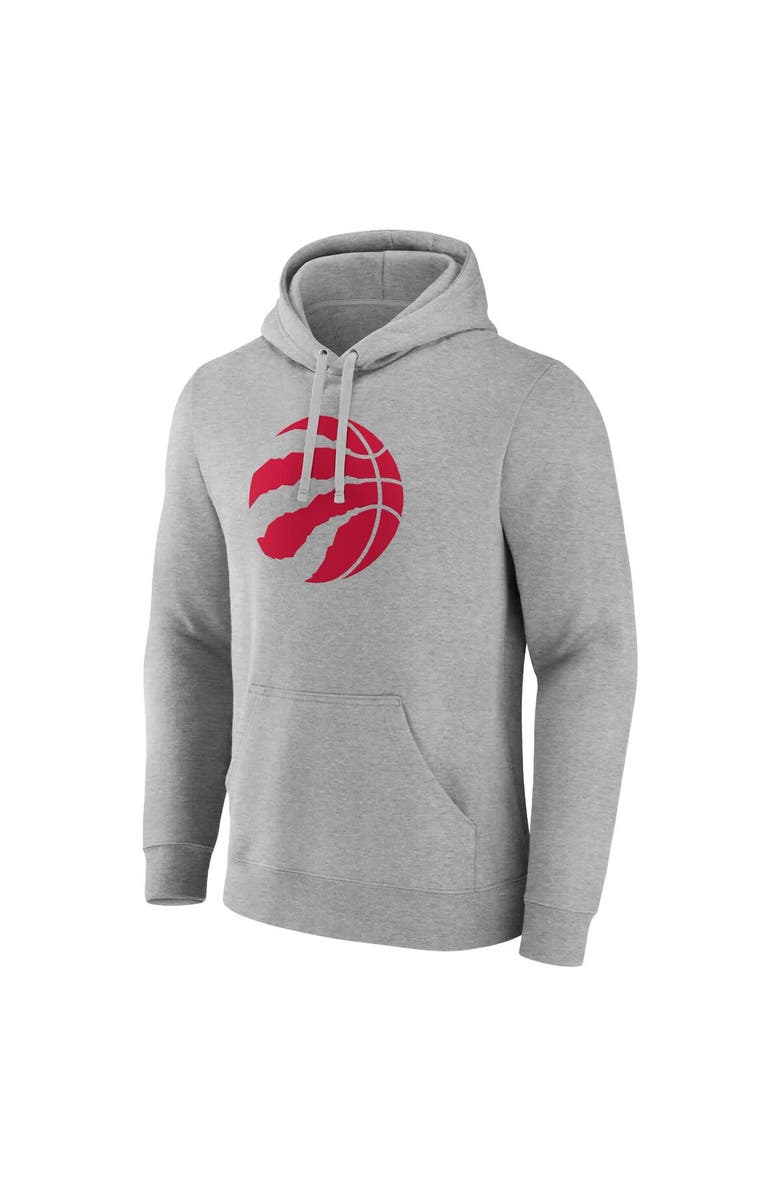 FANATICS Men's Fanatics Branded Heather Gray Toronto Raptors Primary Logo Pullover Hoodie, Alternate, color, Heather Gray