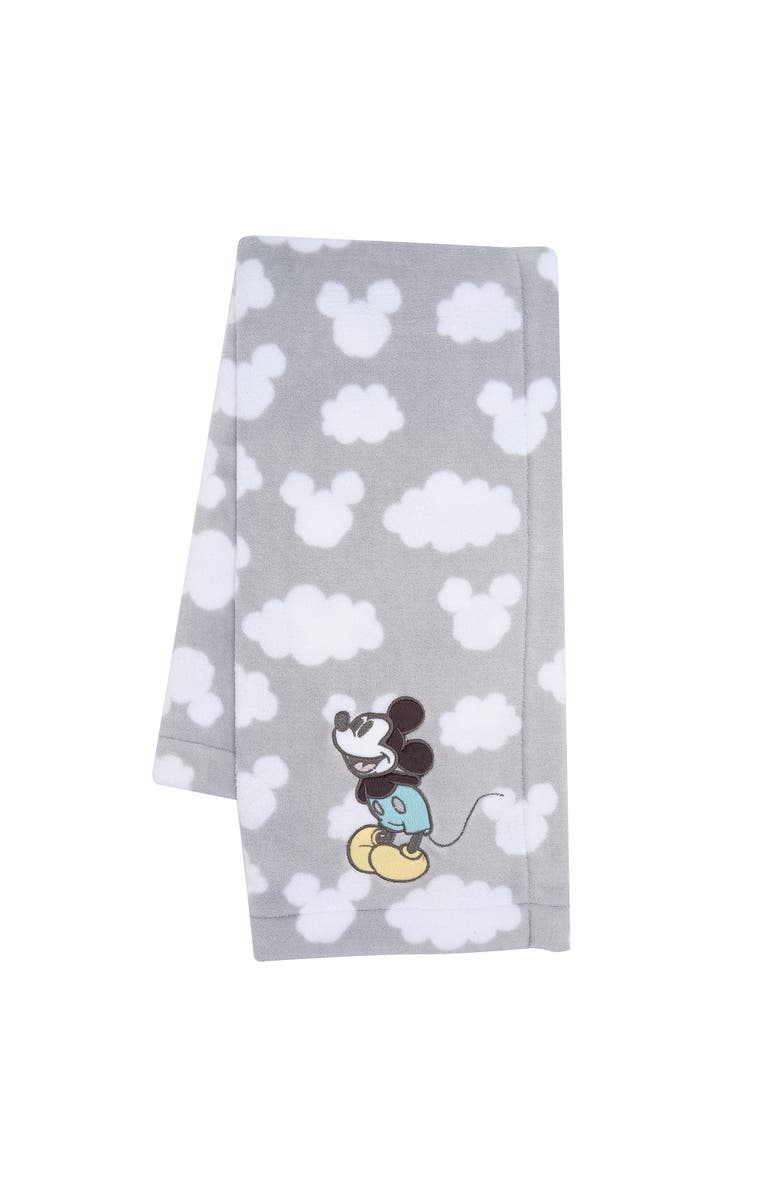 Lambs & Ivy Disney Baby Moonlight Mickey Mouse Soft Fleece Baby Blanket, Main, color, 