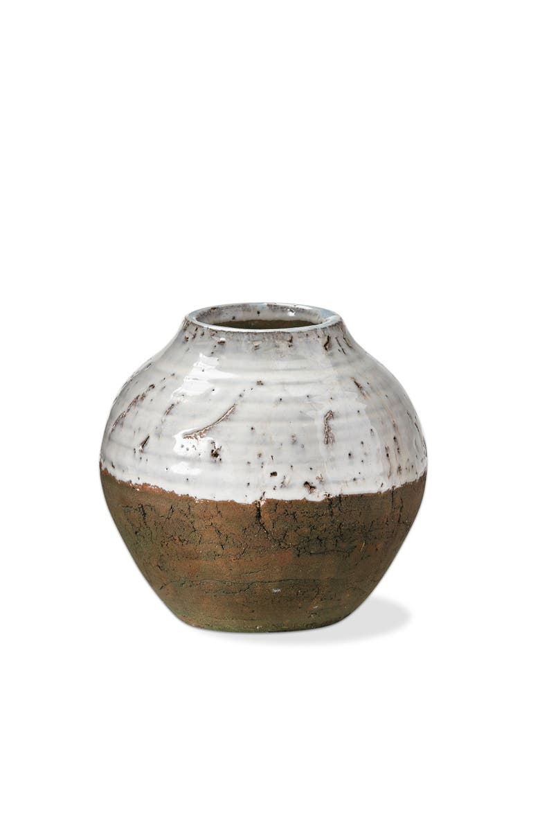 tag Relic Small Decorative Vase Antique White Terracotta Home Decor, Main, color, Off-White