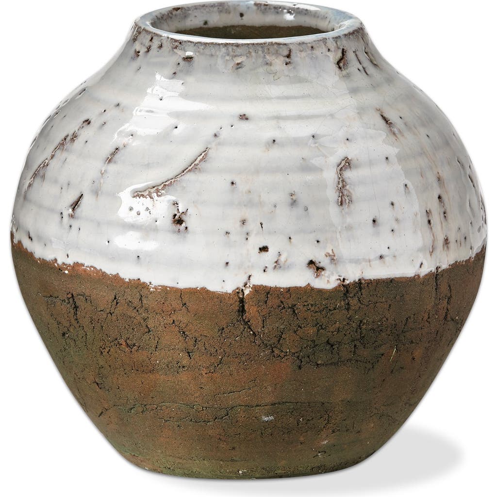 Tag Relic Small Decorative Vase Antique White Terracotta Home Decor In White