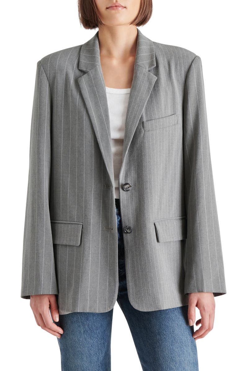 Steve Madden Noellie Pinstripe Blazer, Alternate, color, 