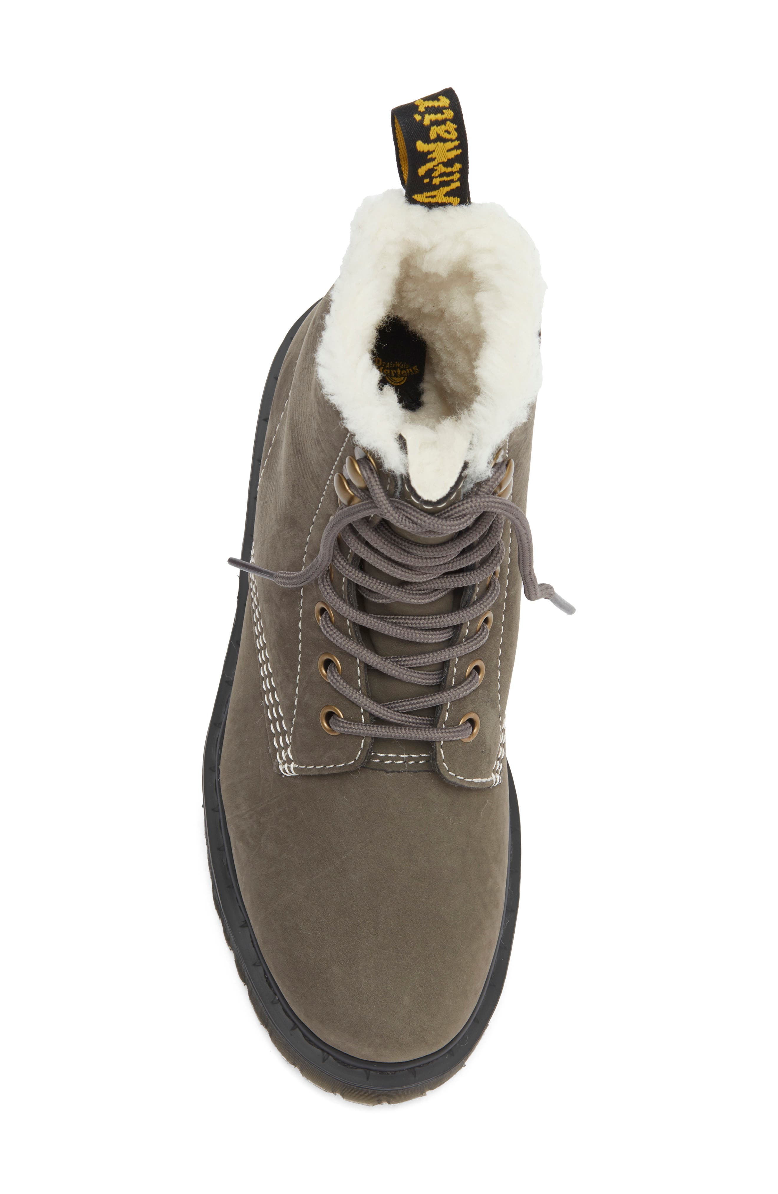 Dr. Martens 1460 Pascal Bex Faux Fur Lined Boot, Alternate, color, Gunmetal