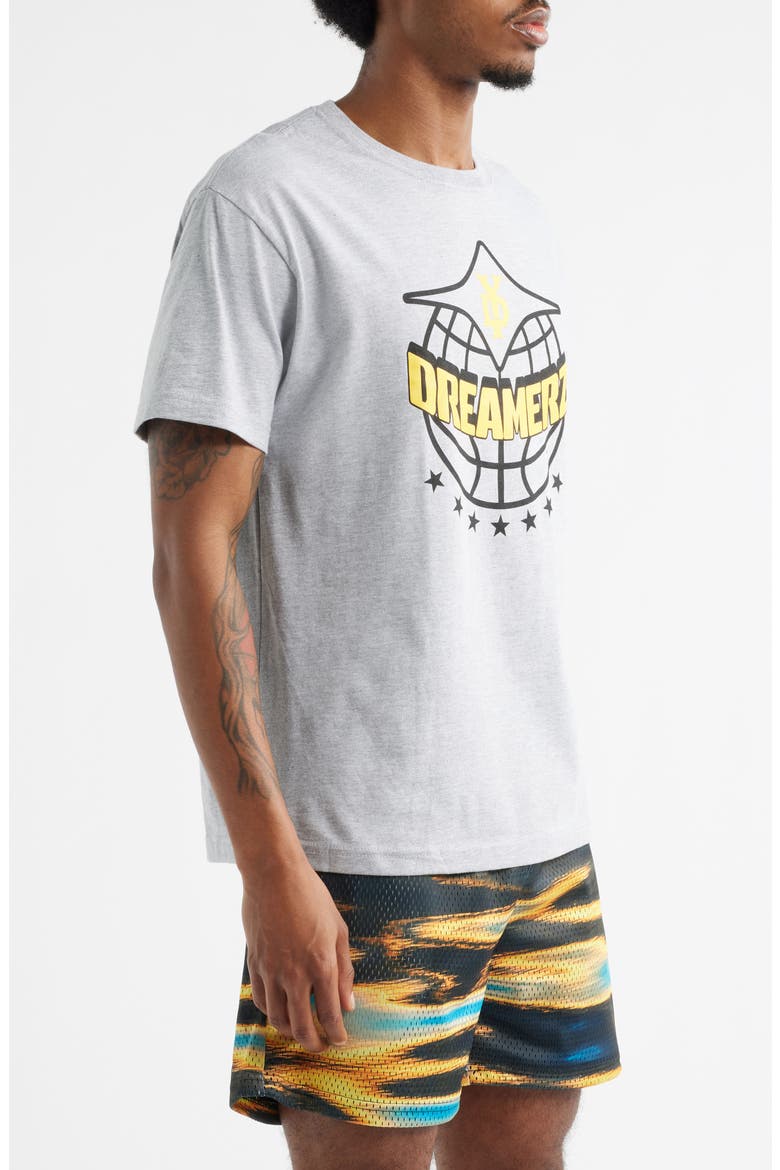 City Dreamerz Globe Cotton Graphic T-Shirt, Alternate, color, GREY