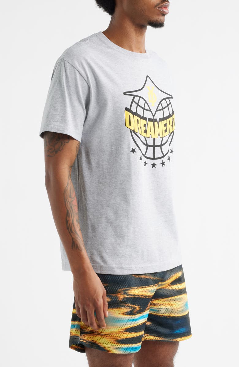 OVERTIME City Dreamerz Globe Cotton Graphic T-Shirt, Alternate, color, Grey