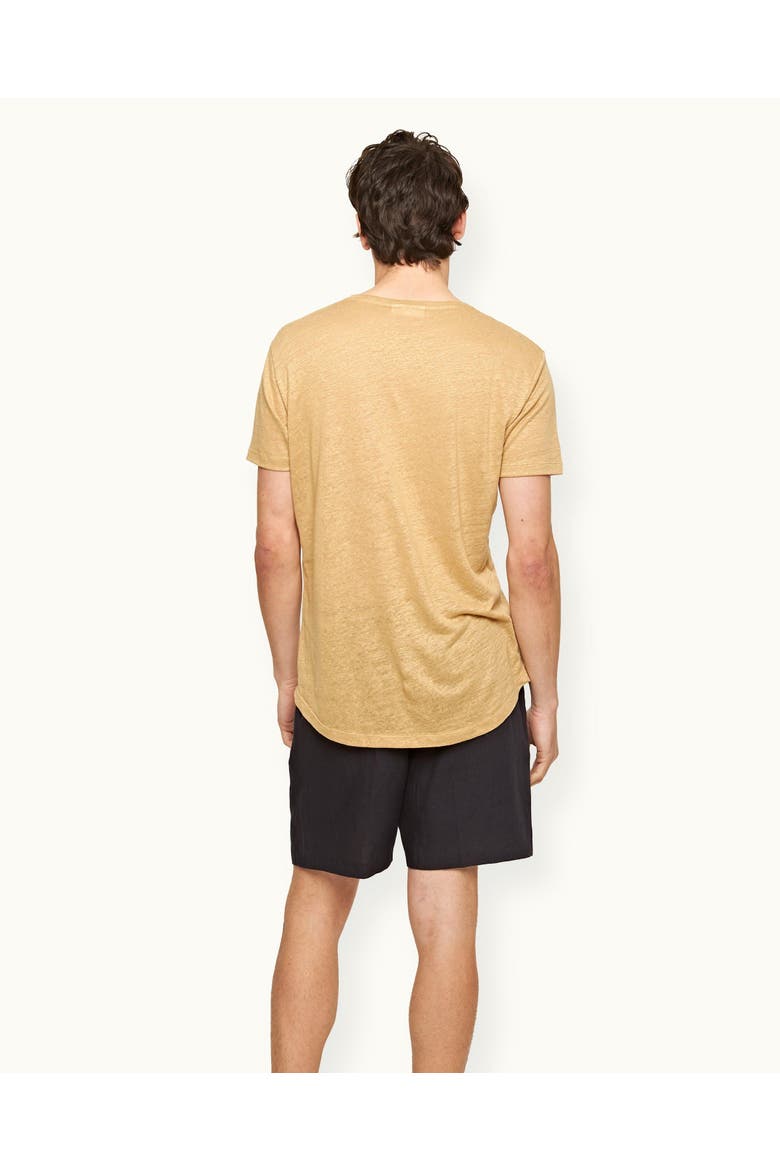 Alex Lino Relaxed Fit Italian Linen Drawcord Shorts, Alternate, color, NIGHT IRIS