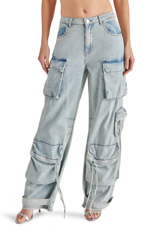 Steve Madden Duo Cargo Jeans in Light Blue