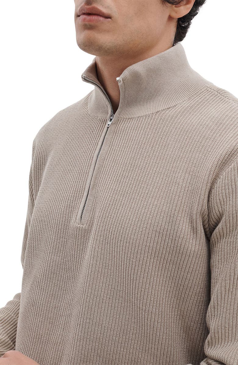 rag & bone Caden Washed Cotton Blend Quarter Zip Sweater, Alternate, color, 
