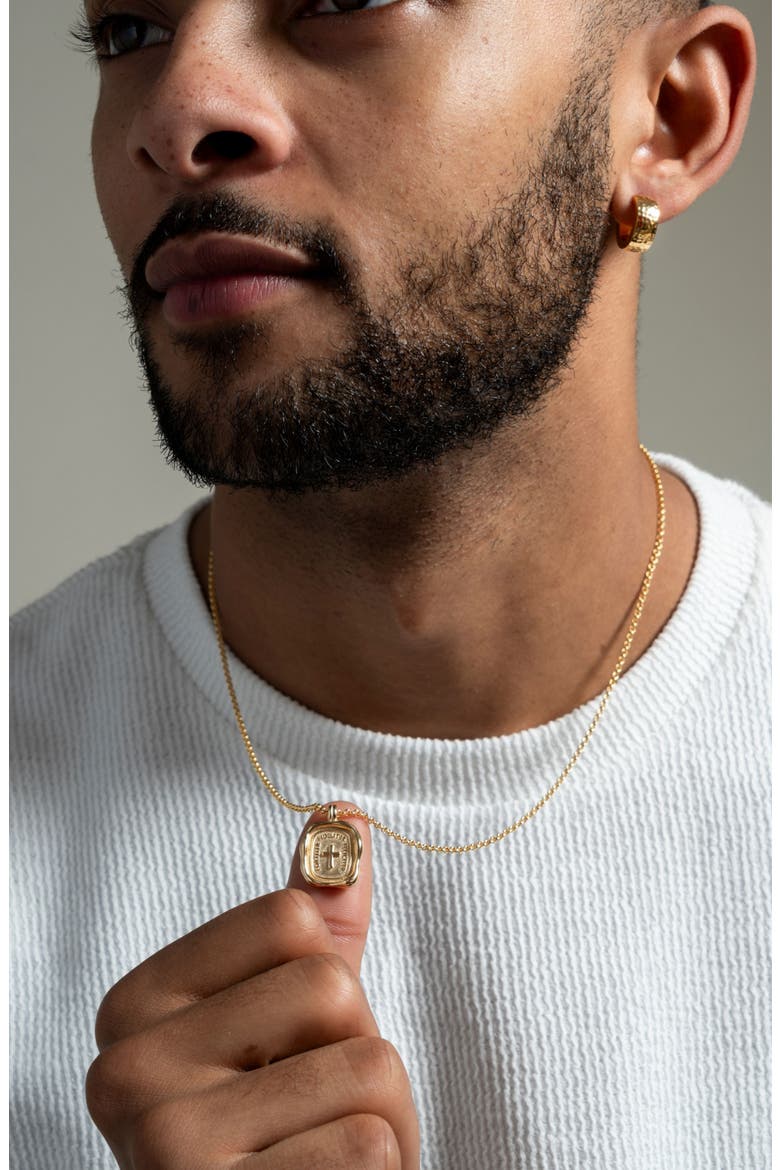 Men's Success Talisman Necklace, Alternate, color, Yellow Gold Vermeil