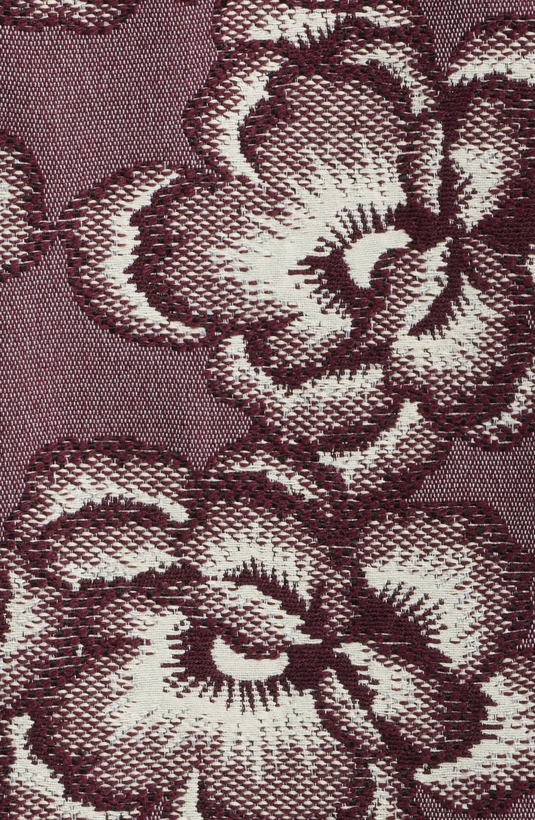 Wax London Park Floral Jacquard Jacket, Alternate, color, Burgundy / Ecru