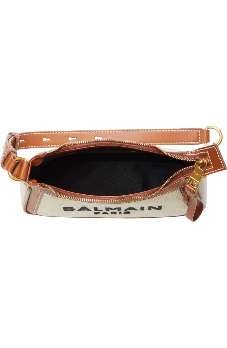 Balmain B-Army Canvas & Leather Shoulder Bag, Alternate, color,
