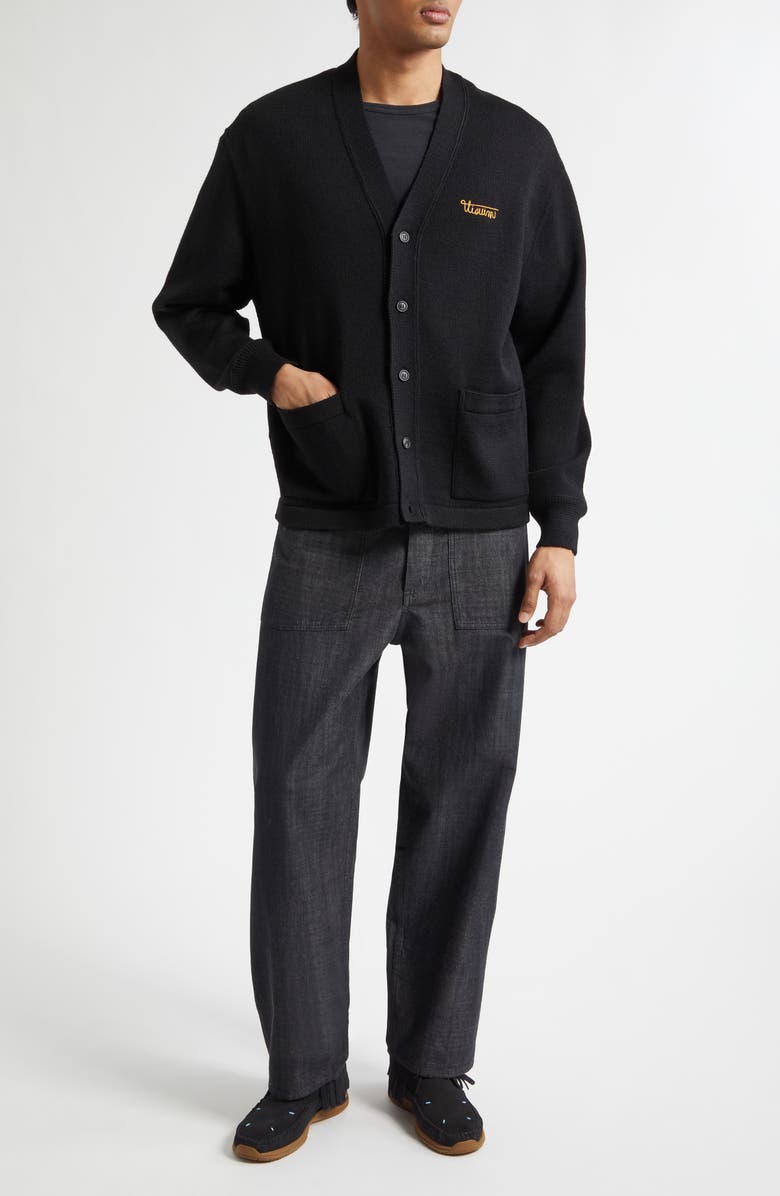 VISVIM Selmer Wool Cardigan, Alternate, color, Black