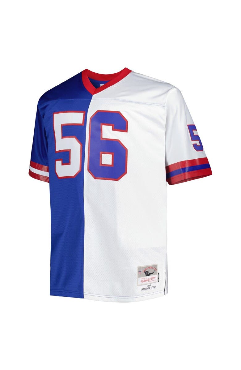 Mitchell & Ness Men's Mitchell & Ness Lawrence Taylor Royal/White New York Giants Big & Tall Split Legacy Retired Player Replica Jersey, Alternate, color, 